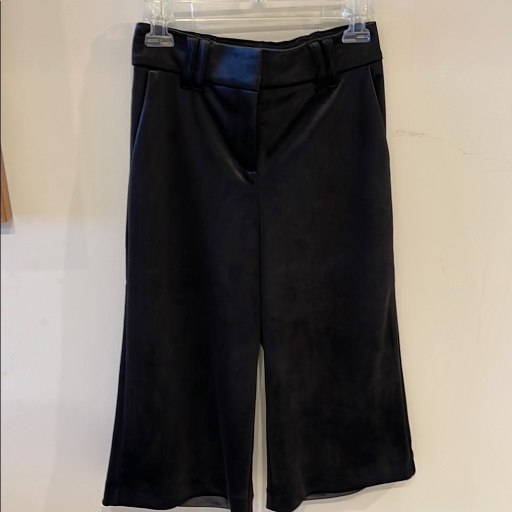 Chic Black Velvet Culottes